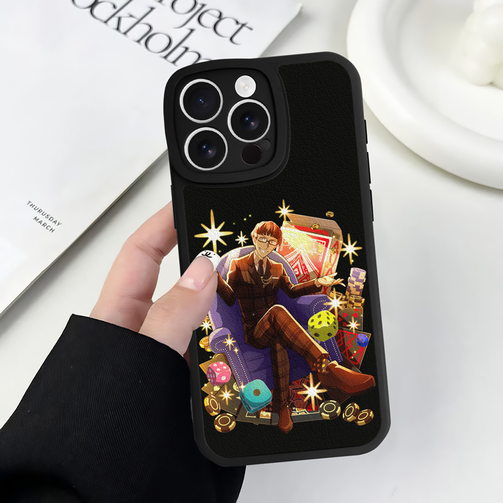 （画像用） 文豪ストレイドッグス Bungo Stray Dogs 【iPhone 16シリーズ対応】シリコンスマホケース（レザー調） 材質：シリコン